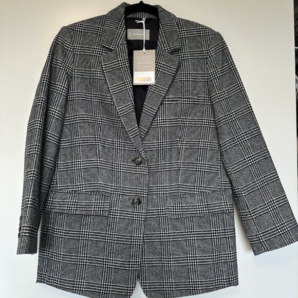 Everlane The Oversized Blazer in wool - Glen Plaid - Picture 5 of 9